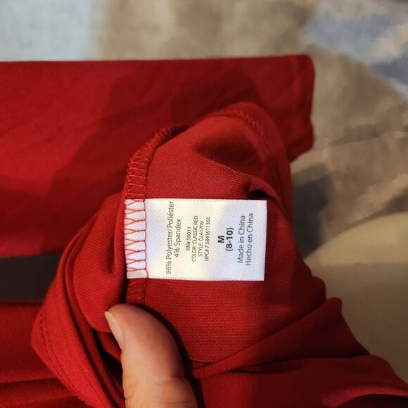 George Red Blouse with Draped Neckline - Picture 5 of 5